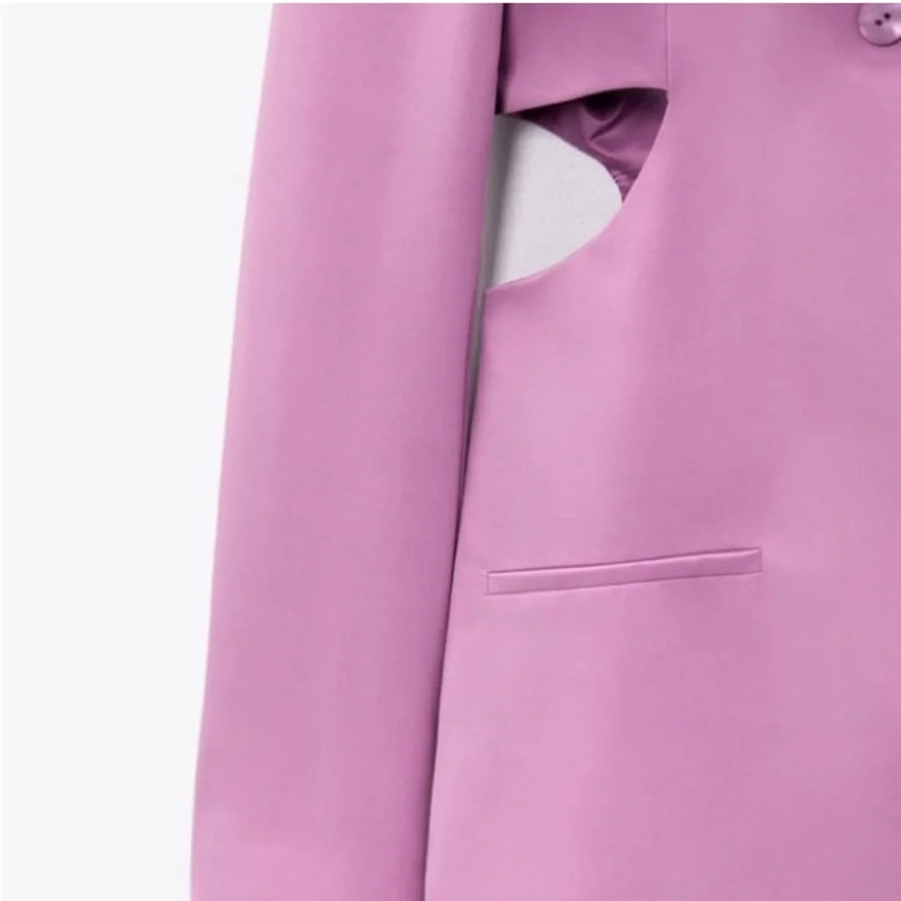 ZARA Lilac Cut Out Blazer Dress – Size L, NWT, Blogger Favorite, Sold Out! - Picture 9 of 13